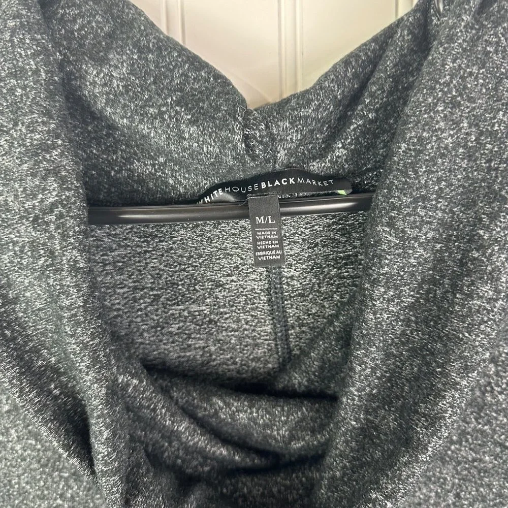 White House Black Market Gray Cowl Neck Poncho Size M/L‎